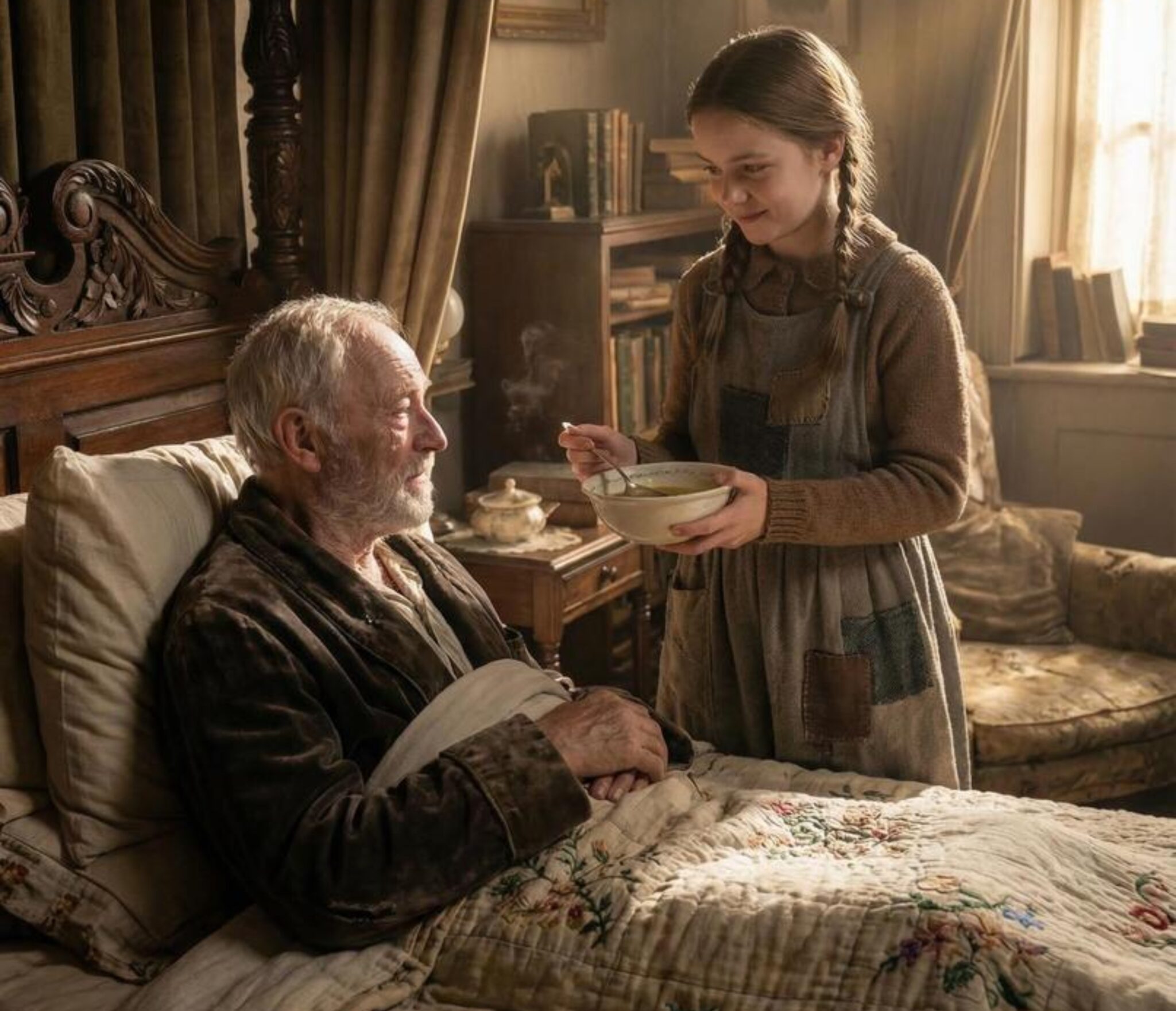 A Dying Millionaire Was Completely Alone—Until a Poor Little Girl Knocked on His Door with a Bowl of Soup