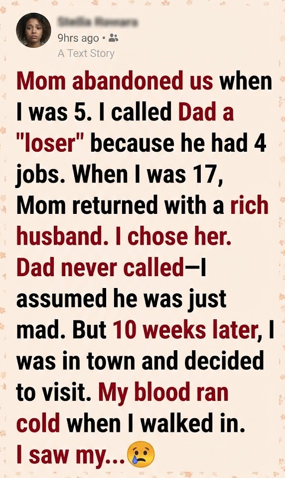 I thought he was angry. He was just heartbroken.