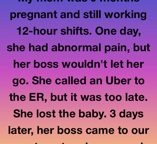 My Mom Was Working Twelve Hour Shifts While Pregnant And Her Boss Cost Us Everything, But The Secret He Was Hiding Changed The Meaning Of Our Loss