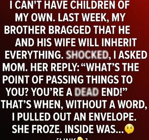 She Said I Was a ‘D.ea.d End’—Until I Handed Her an Envelope That Changed Everything
