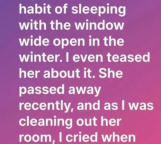 Why My Mom Slept with the Window Open – The Truth Broke My Heart