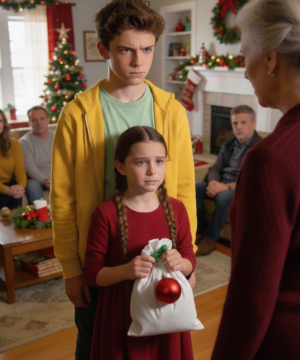 At Christmas, My Mother-In-Law Looked At Cruelly Told My 6-Year-Old Daughter, “Children From Mommy’s Ch.eating Don’t Get To Call Me Grandma,” After Refusing The Gift My Daughter Proudly Made—Then My Son Stood Up And Said This. The Room Fell D.ead Silent…