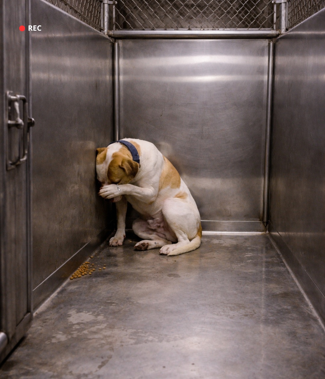 Abandoned Shelter Dog Too Frightened to Let Anyone Comfort Him