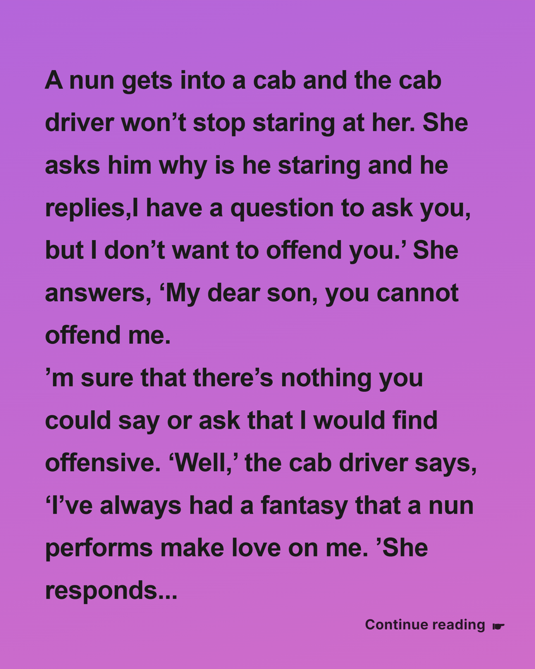 The Nun, The Cab Ride, And The Twist No One Saw Coming