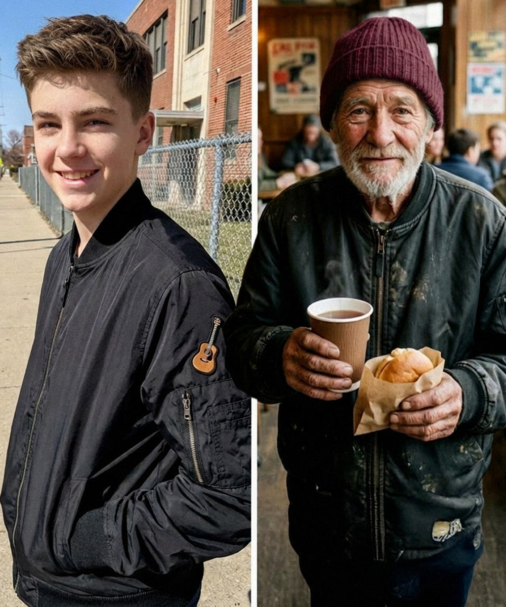 Almost a year after my teenage son disappeared, I saw a homeless man walk into a café wearing my son’s jacket — the one I had patched myself. When he said a boy gave it to him, I followed him to an abandoned house. What I discovered there changed everything I thought I knew about my son’s disappearance.
