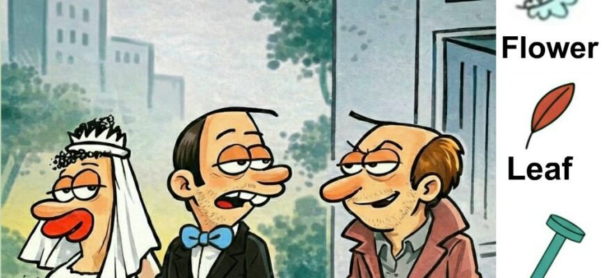 Find Flower, Leaf, Nail, Knife.