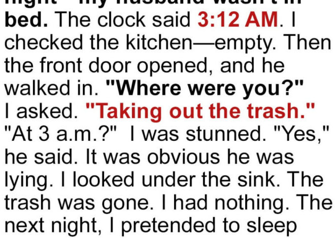 My Husband of 22 Years Started Taking Out the Trash at 3 AM – So One Night, I Followed Him