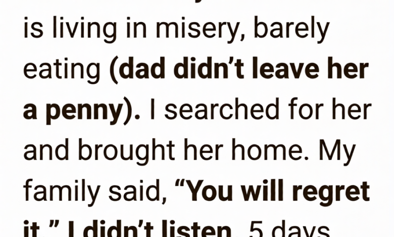 I Took In My Father’s Forgotten Widow—What Happened 5 Days Later Left Me in Tears