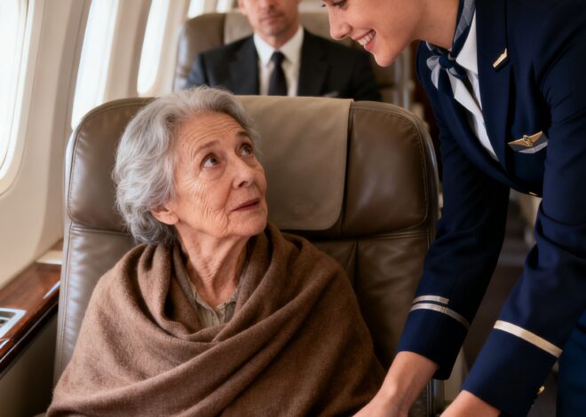 An Elderly Mother Took Her First Flight to See Her Millionaire Son — One Kind Act From a Flight Attendant Changed Both Their Lives Forever