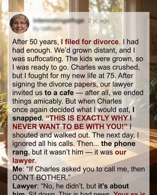 Choosing Myself at 75: A Quiet Ending and an Unexpected Lesson