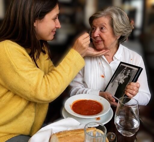 I Fed an Elderly Woman at a Restaurant When Her Hands Started Shaking and Her Soup Spilled – What the Man at the Next Table Did Changed Everything