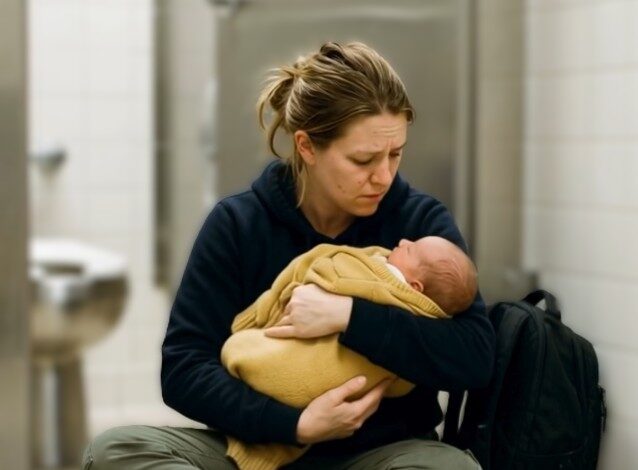 I Fed a 10-Day-Old Baby I Found in a Cold Airport Bathroom – When a Stranger Knocked on My Door the Next Day, My Heart Stopped