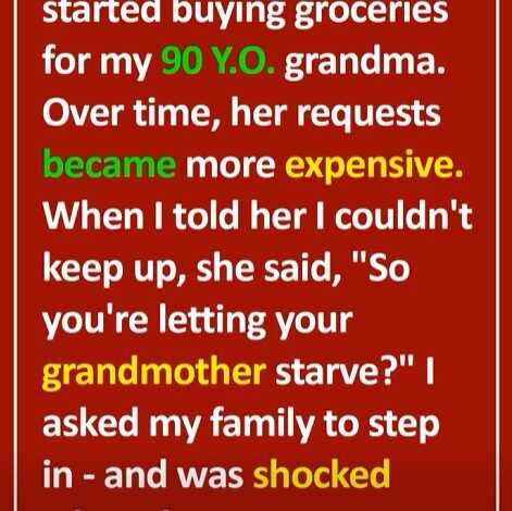 I Refused to Keep Buying Groceries for My 90 Y.O. Grandma — My Family Says I’m Cruel