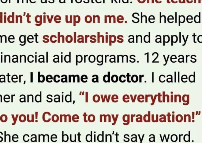 MY FOSTER CARE TEACHER BELIEVED I COULD BECOME A DOCTOR—YEARS LATER, SHE HANDED ME SOMETHING THAT BROKE ME COMPLETELY