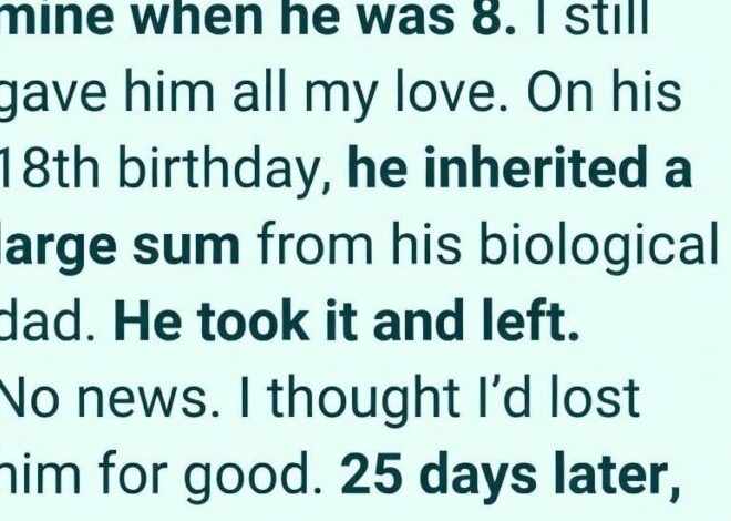 I Raised Him as My Own—Then the Truth Came Out at 18 and He Walked Away