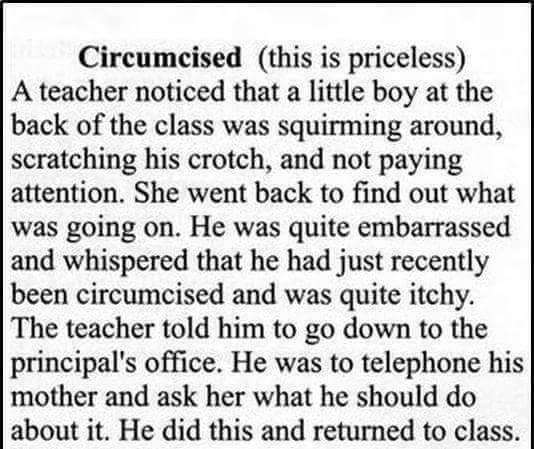 A Teacher noticed …