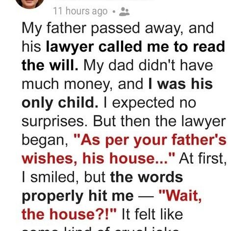 My Late Father Left Me a House, but the Woman Living There Revealed a Secret That Changed Everything — Story of the Day