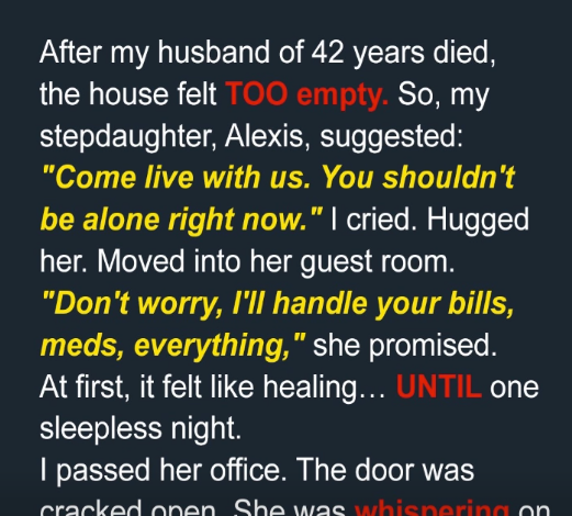 After My Husband Died, My Stepdaughter Took Me In — Then I Overheard a Conversation That Shattered Everything