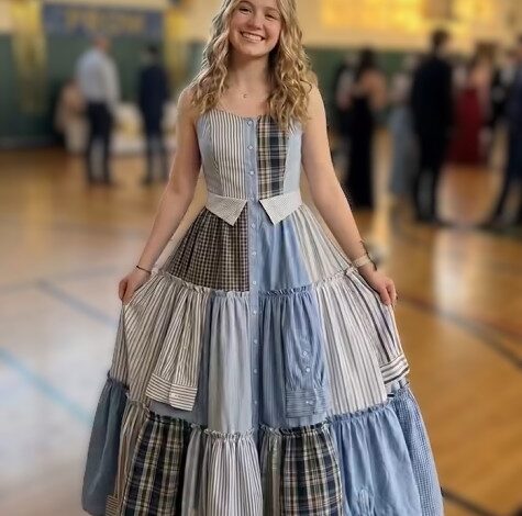 I Sewed a Dress From My Dad’s Shirts for Prom in His Honor – My Classmates Laughed Until the Principal Took the Mic and the Room Fell Silent