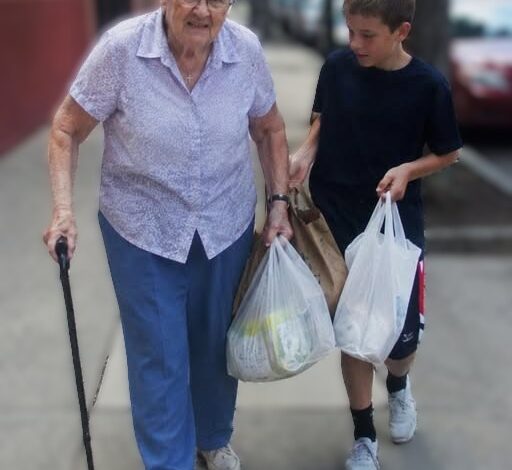 Poor Boy Helped Older Blind Lady Get Home – Next Morning, Black SUVs Pulled up to His Family’s Trailer