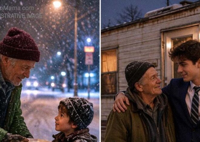 An Elderly Teacher Paid for a Freezing Boy’s Meal — The Boy Repaid Him Seven Years Later