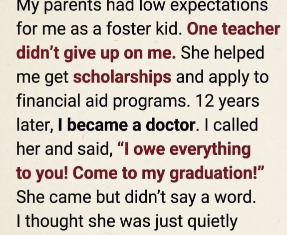 The Teacher Who Believed in a Foster Kid and Changed His Life Forever..