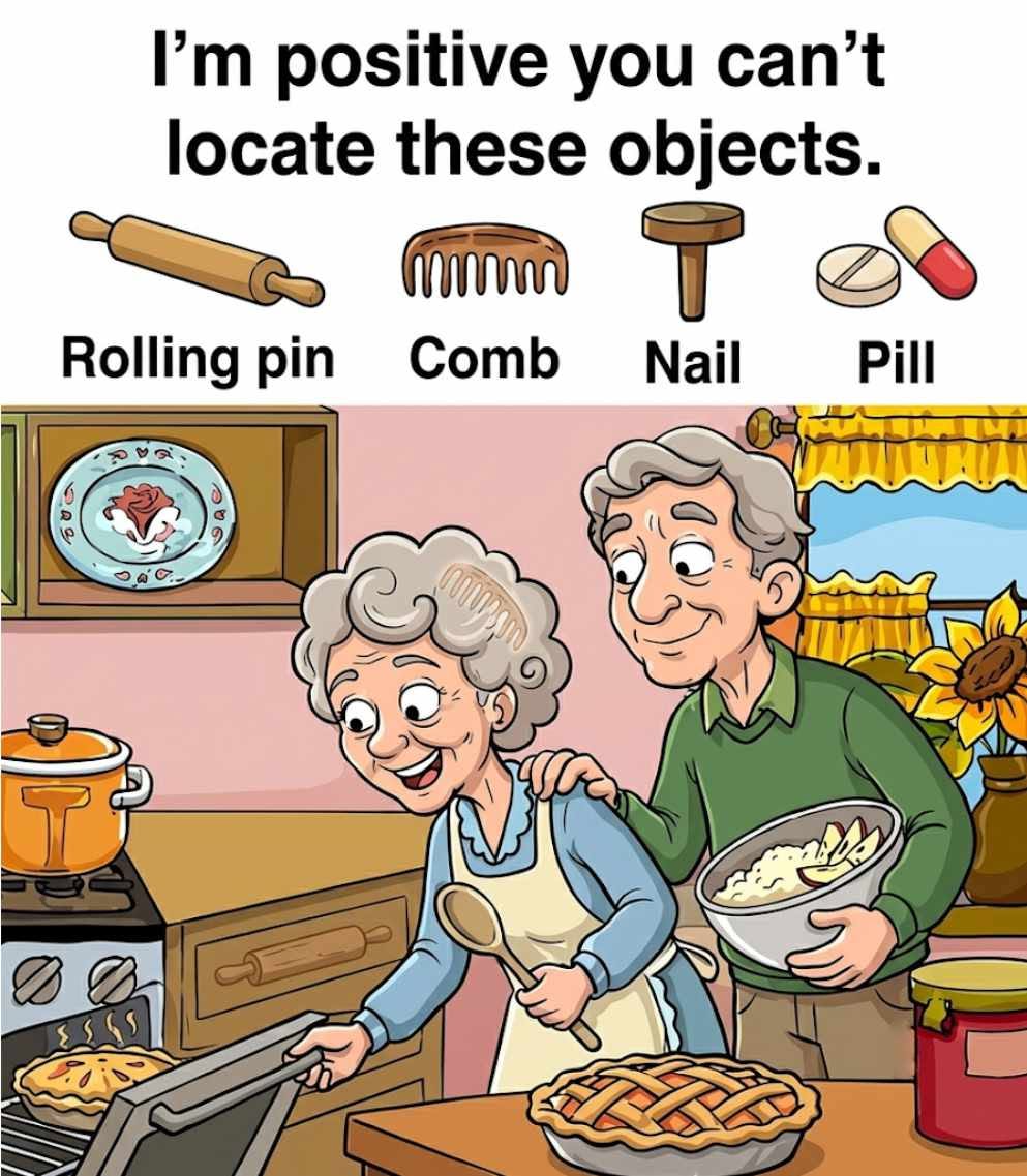 Take a Close Look: Can You Find All 4 Hidden Objects in This Picture?