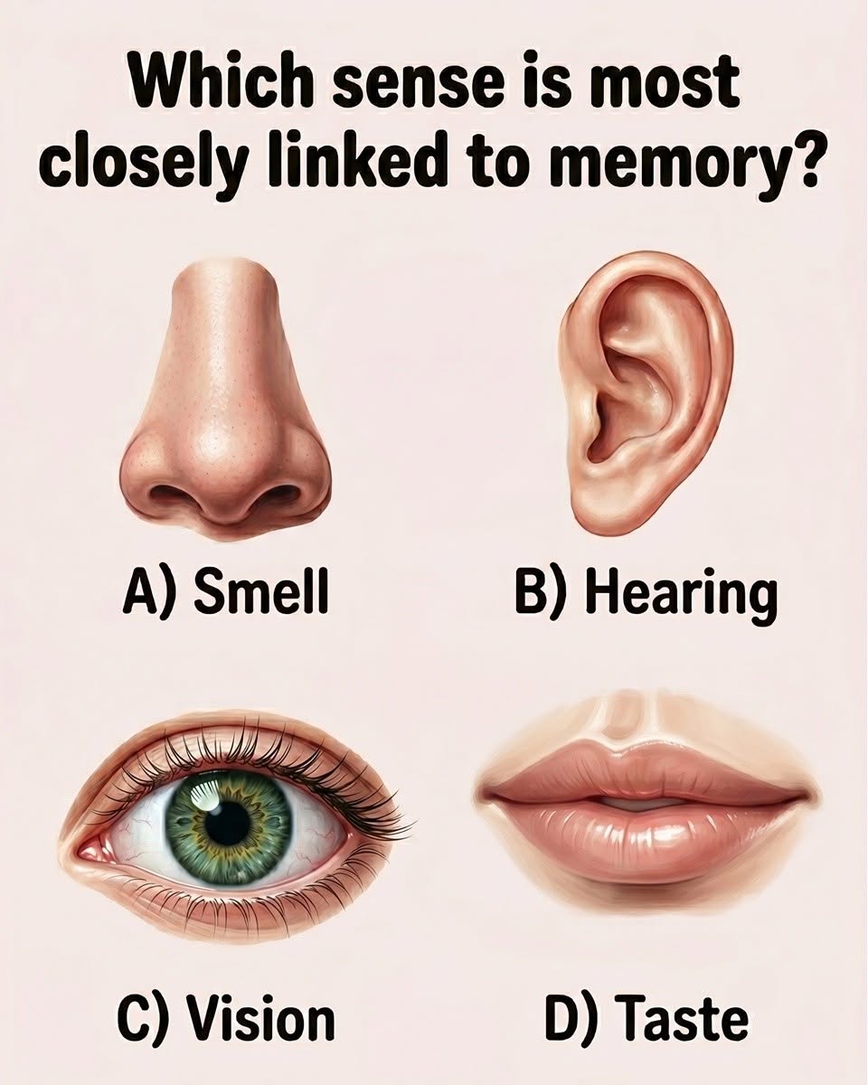 Which sense is most closely linked to memory?