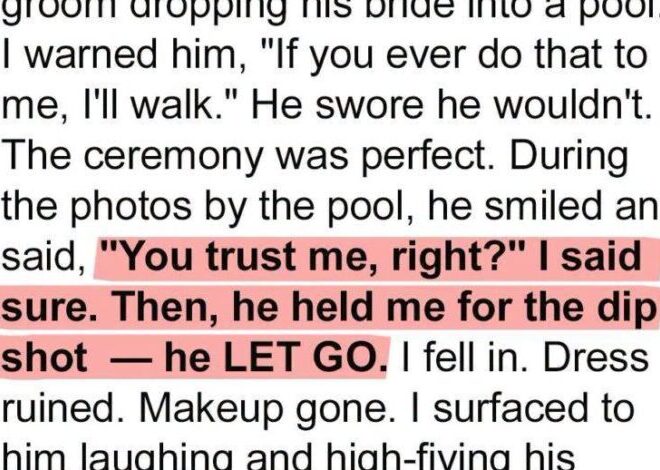 He Threw Me in the Pool on Our Wedding Day — My Dad’s Reaction? Unforgettable