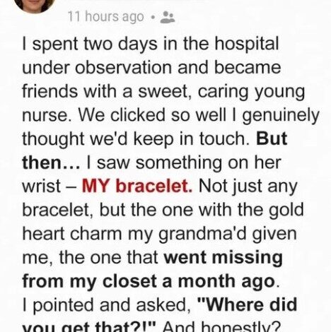 I Noticed My Nurse Wearing Something Very Familiar — and Couldn’t Believe My Eyes