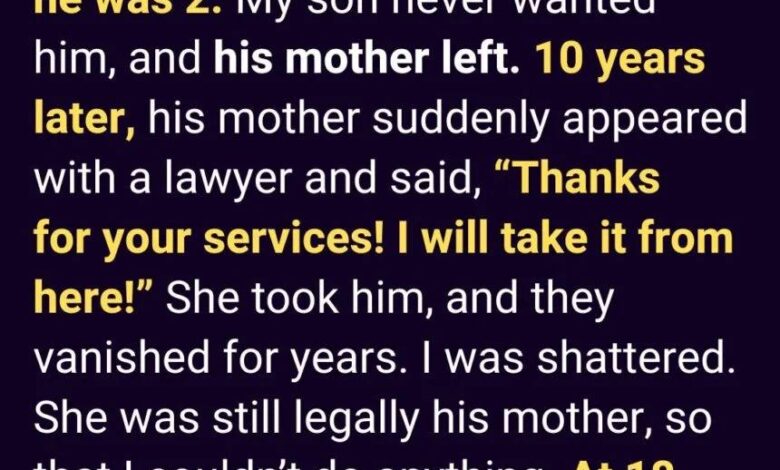 I Raised My Grandson Alone — Then His Mom Took Him Away. At 18, He Returned With a Gift I Never Saw Coming