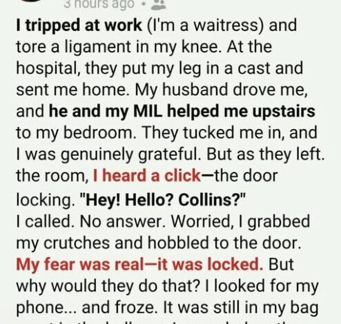 My Husband and MIL Locked Me In After My Accident — The Reason Shocked Me to My Core