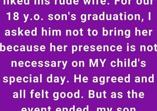 I Didn’t Want My Ex’s Wife at My Son’s Graduation — The Result Was Devastating