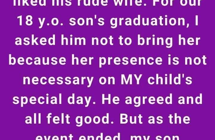 I Didn’t Want My Ex’s Wife at My Son’s Graduation — The Result Was Devastating