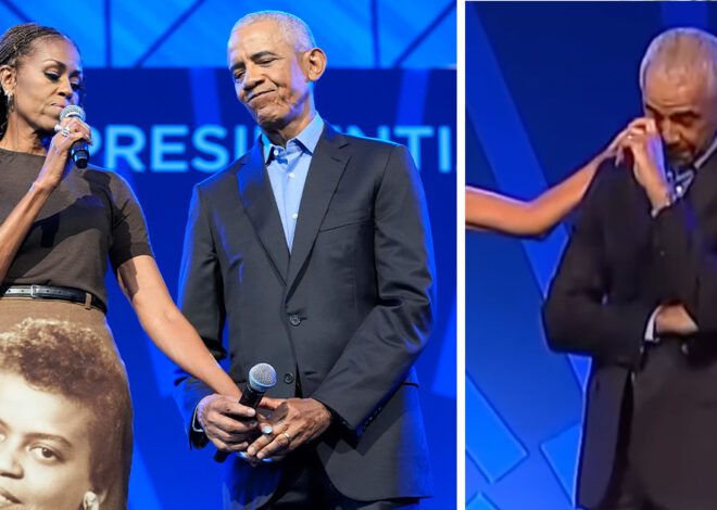Barack Obama’s reaction says it all as Michelle surprise him with deeply touching tribute