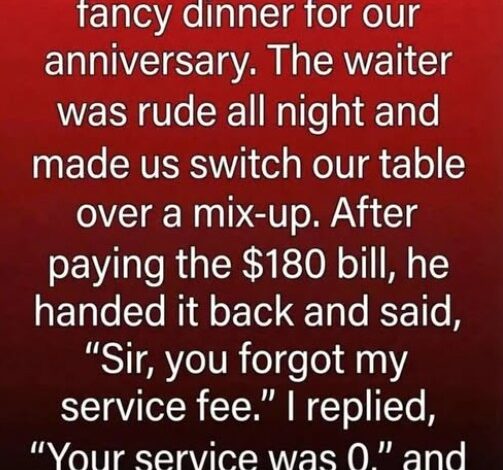 A Celebration Dinner That Ended With an Unexpected Lesson