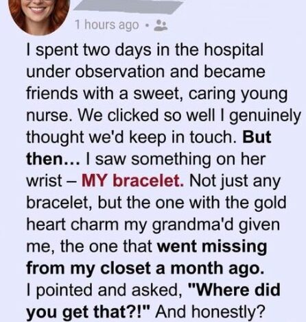 I Noticed My Nurse Wearing Something Very Familiar