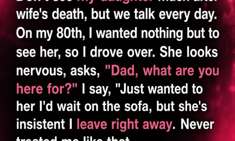 Old Man Goes to Visit Daughter for His 80th Birthday