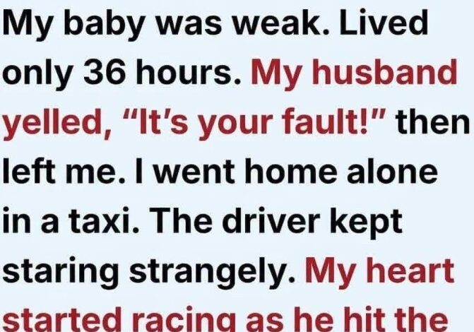 THE TAXI DRIVER WHO SHOWED ME KINDNESS ON THE WORST DAY OF MY LIFE