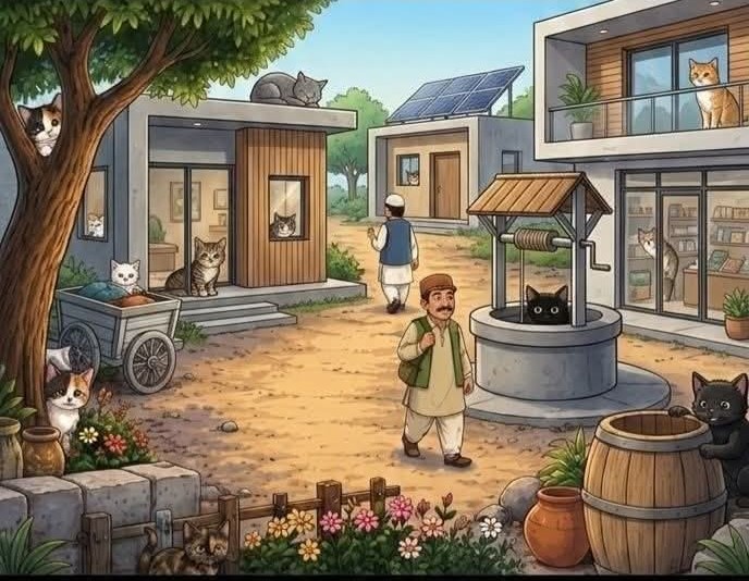 How many cats are in this picture?