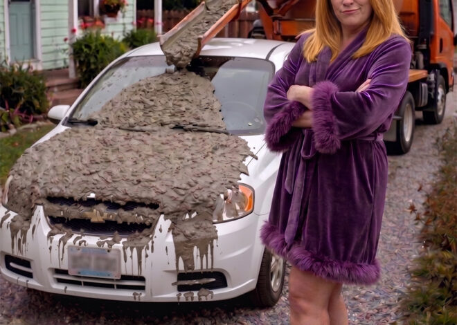 My Neighbor Poured Concrete Over My Car for “Blocking Her Lake View” — Then My 8-Year-Old Daughter Made Her Pay Three Times Over