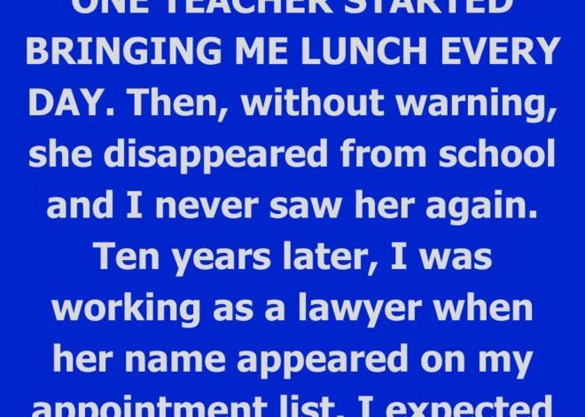The Teacher Who Fed Me When I Had Nothing