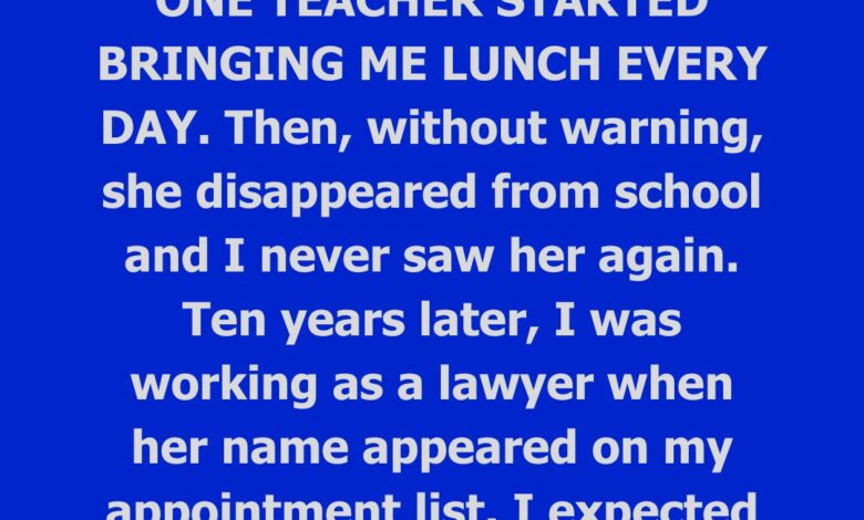The Teacher Who Fed Me When I Had Nothing
