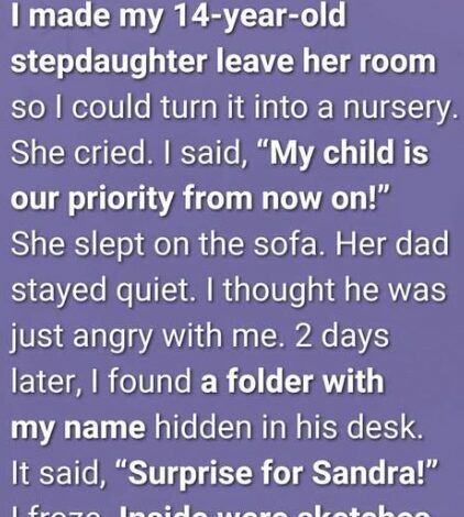 I Forced My Stepdaughter to Give Up Her Bedroom for My Newborn — Then I Found the Documents That Broke Me