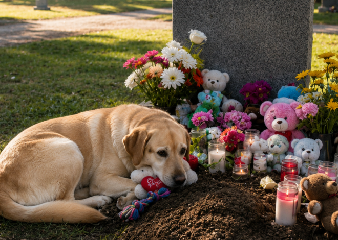 A Stranger’s Dog Sat by My Late Son’s Grave Every Single Day for a Year – Then One Day, He Showed Up in My Yard with a Toy in His Mouth