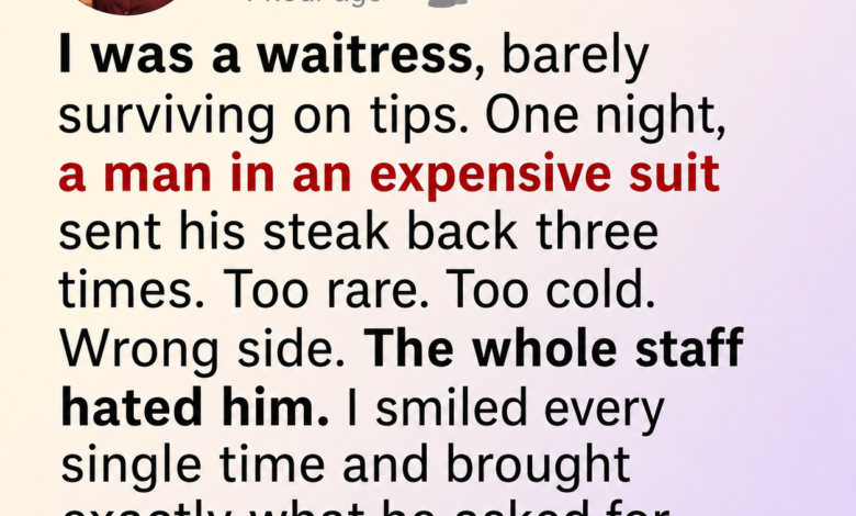 Three Times the Customer at Table 12 Sent Back His Steak — Under the Empty Tip Line He Left a Business Card That Opened the Door to Everything