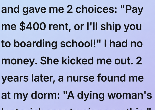 My Stepmom Threw Me Out at 14 for Refusing to Pay Rent—Two Years Later, a Nurse Gave Me a Box That Revealed My Father Had Been Alive All Along