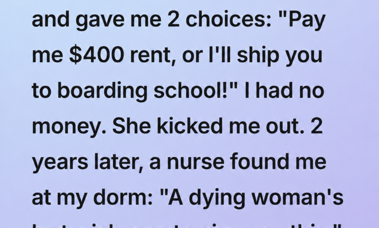 My Stepmom Threw Me Out at 14 for Refusing to Pay Rent—Two Years Later, a Nurse Gave Me a Box That Revealed My Father Had Been Alive All Along