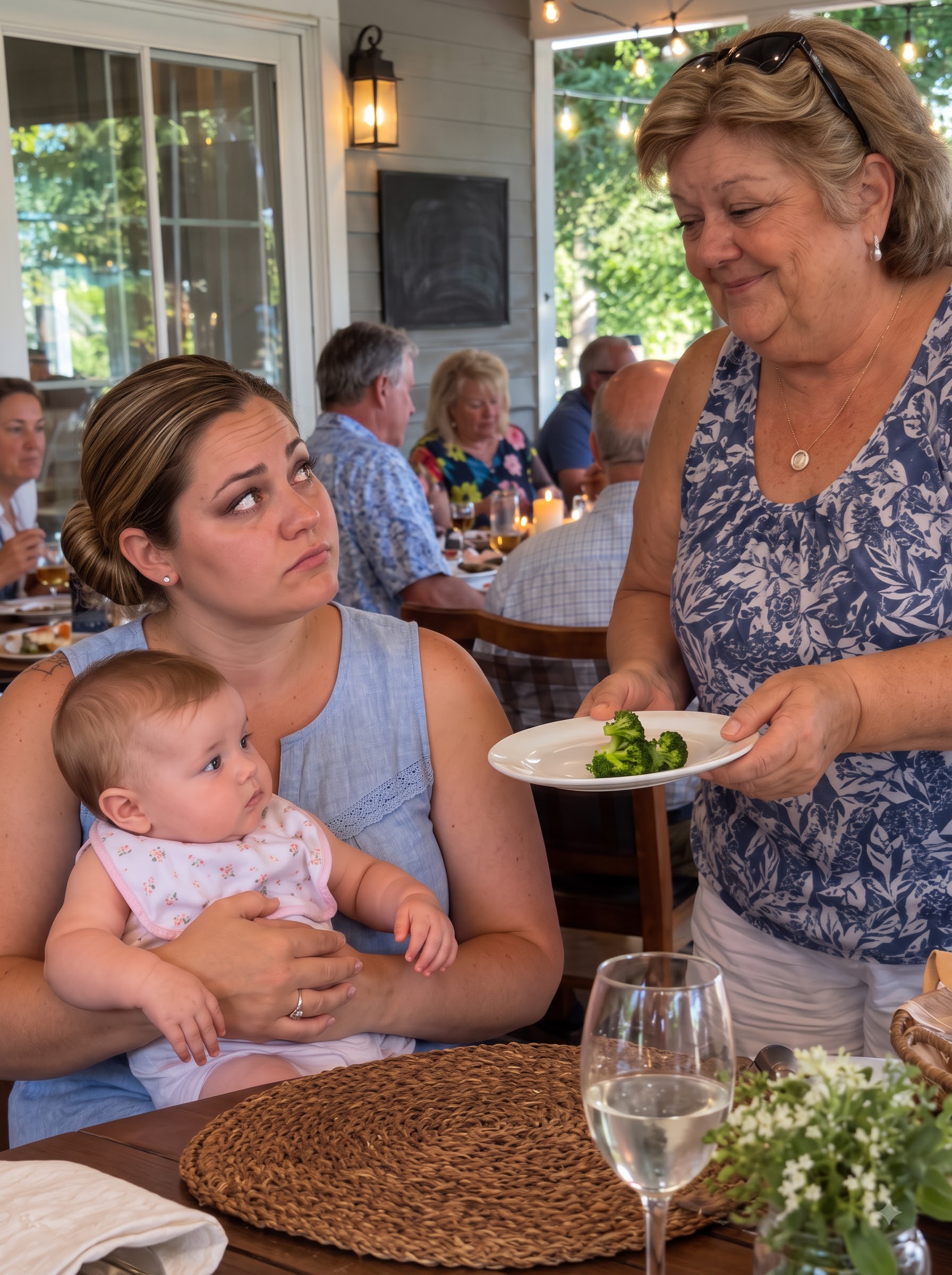 At My MIL’s Anniversary Dinner, She Served Me Plain Broccoli and Announced Loudly, “We Just Want You Looking Your Best for the Family Photos This Year”—What I Did Next Is Something They’ll Never Forget