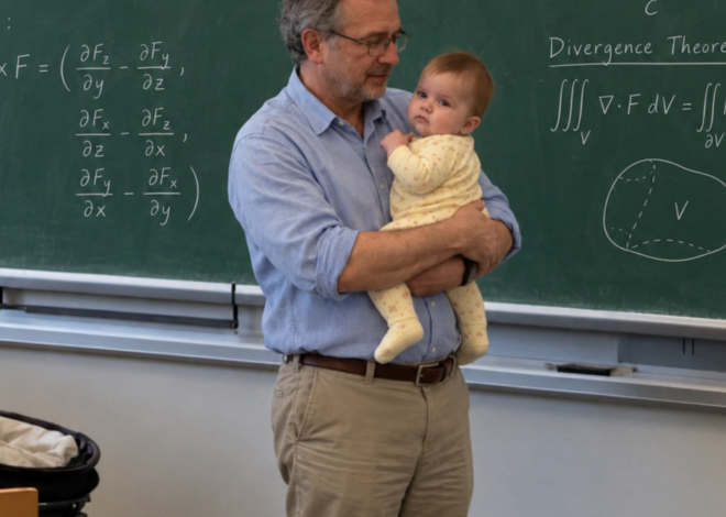 Our Widowed Professor Brought His Baby to Class – The Next Morning, His Desk Was Empty